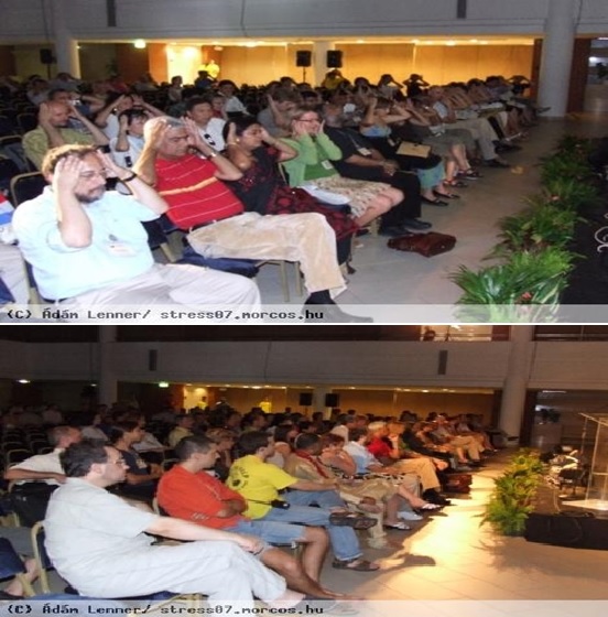 Spectators Visualizing the depth of The Word ‘OM’